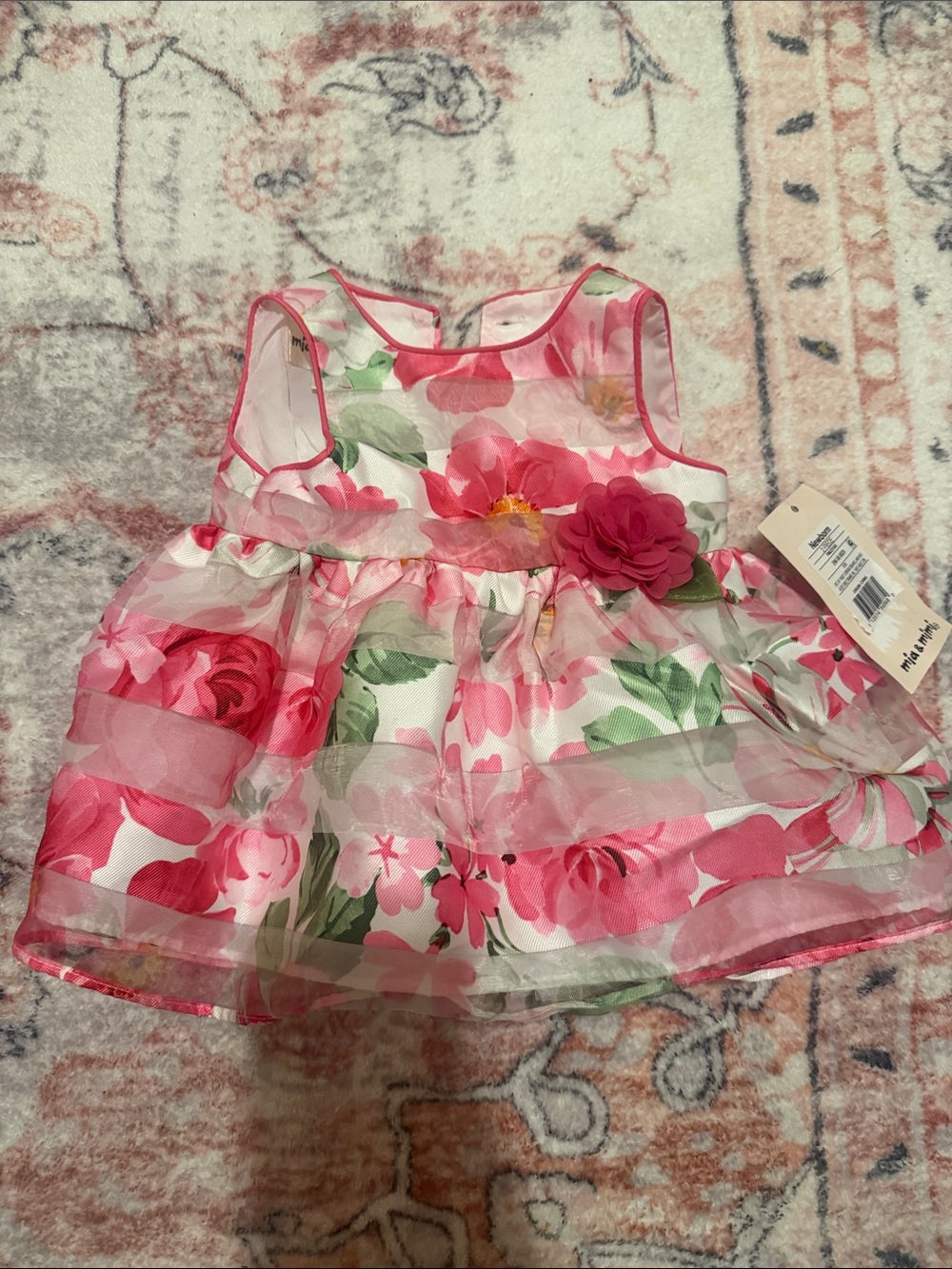 NWT Girls Pink Floral Dress